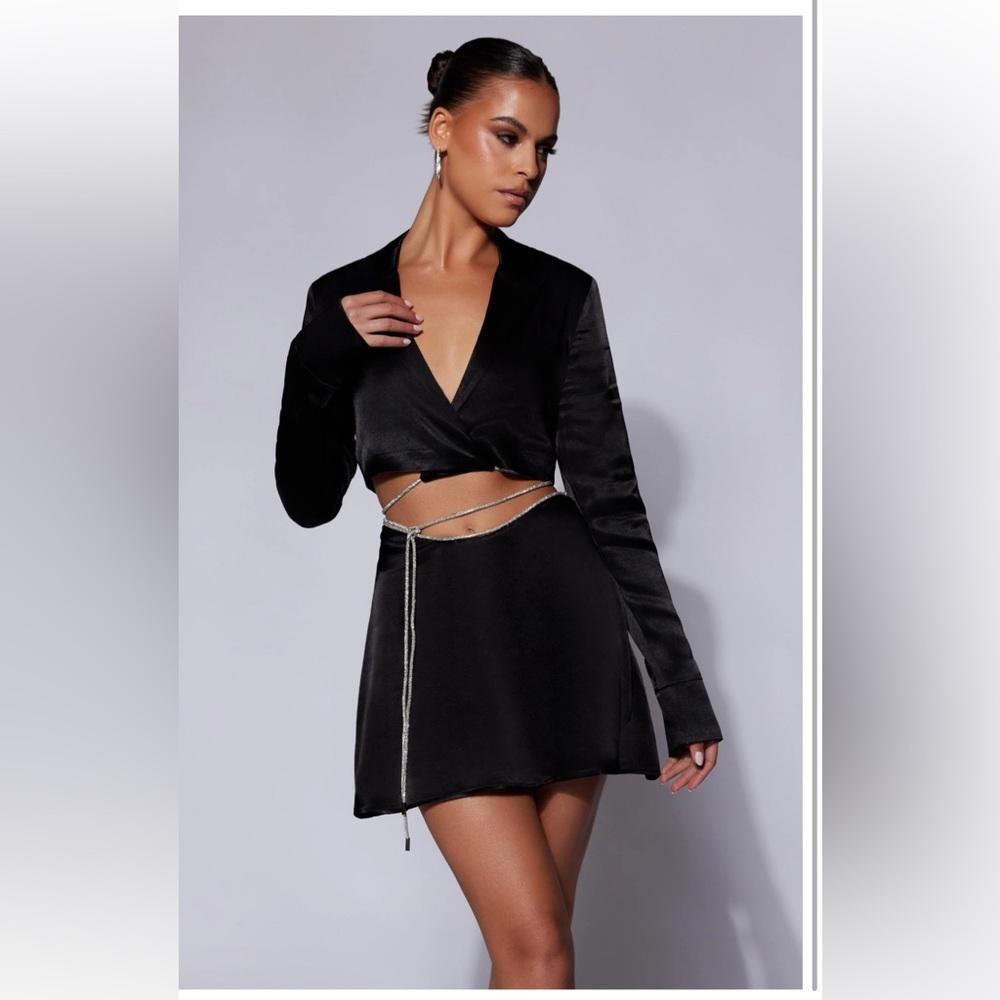 Talulah Diamante Rope Mini Flute Skirt & Shirt